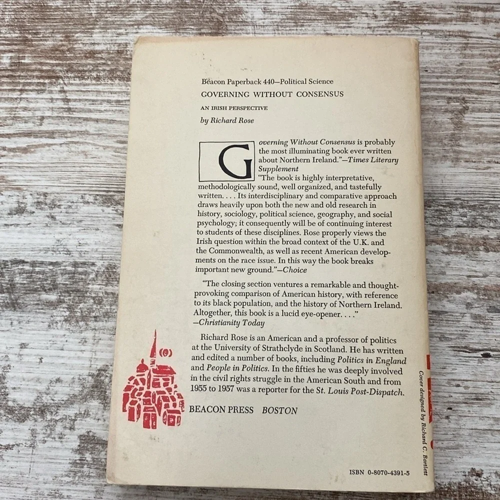 Governing Without Consensus An Irish Perspective by Richard Rose Paperback 1971